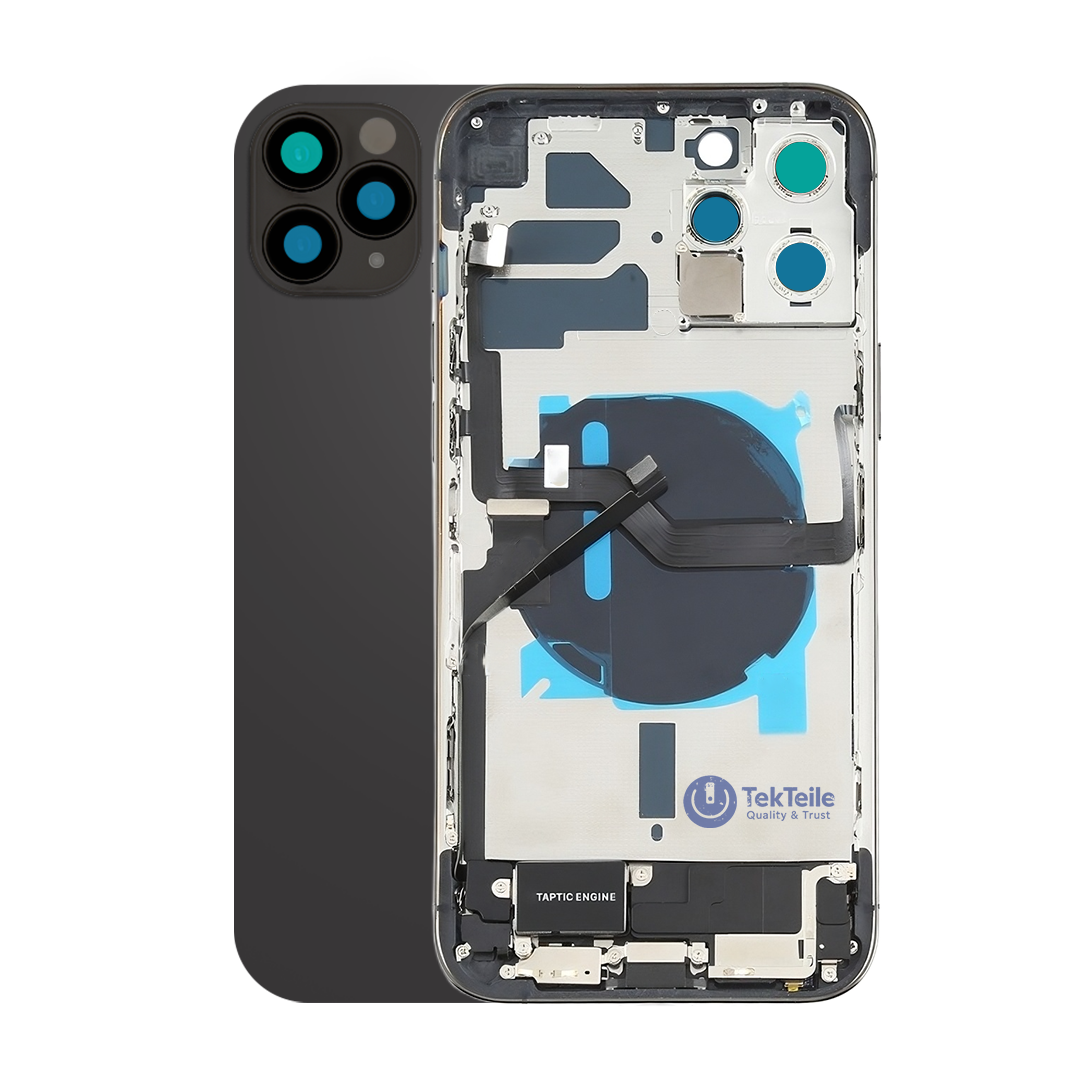 Rückgehäuse kompatibel mit iPhone 11 mit Kamerarahmen – Ersatzteil, in 4 Farben