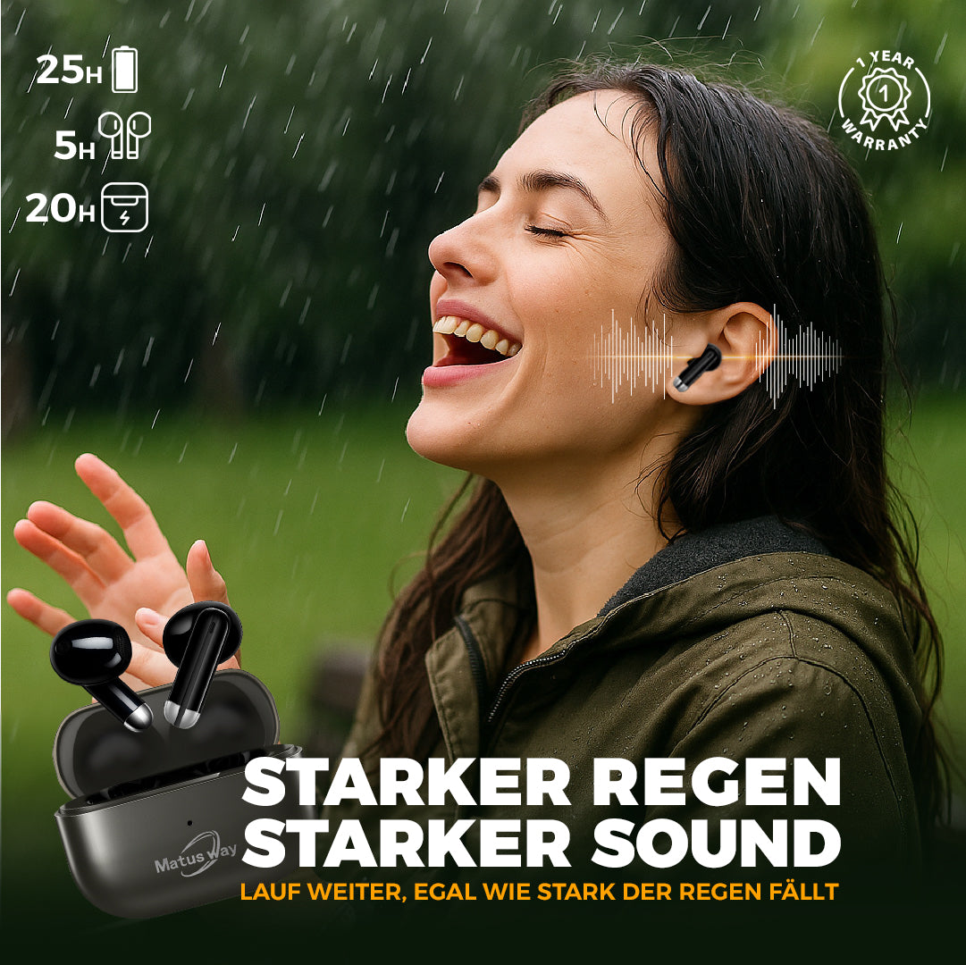 Bluetooth 5.3 In-Ear-Headset für Musik und Anrufe