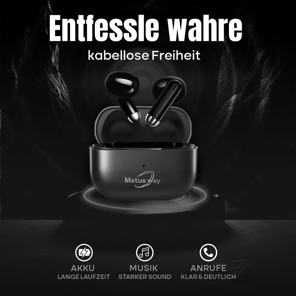 In-Ear-Kopfhörer mit bis zu 5 Stunden Laufzeit pro Ladung