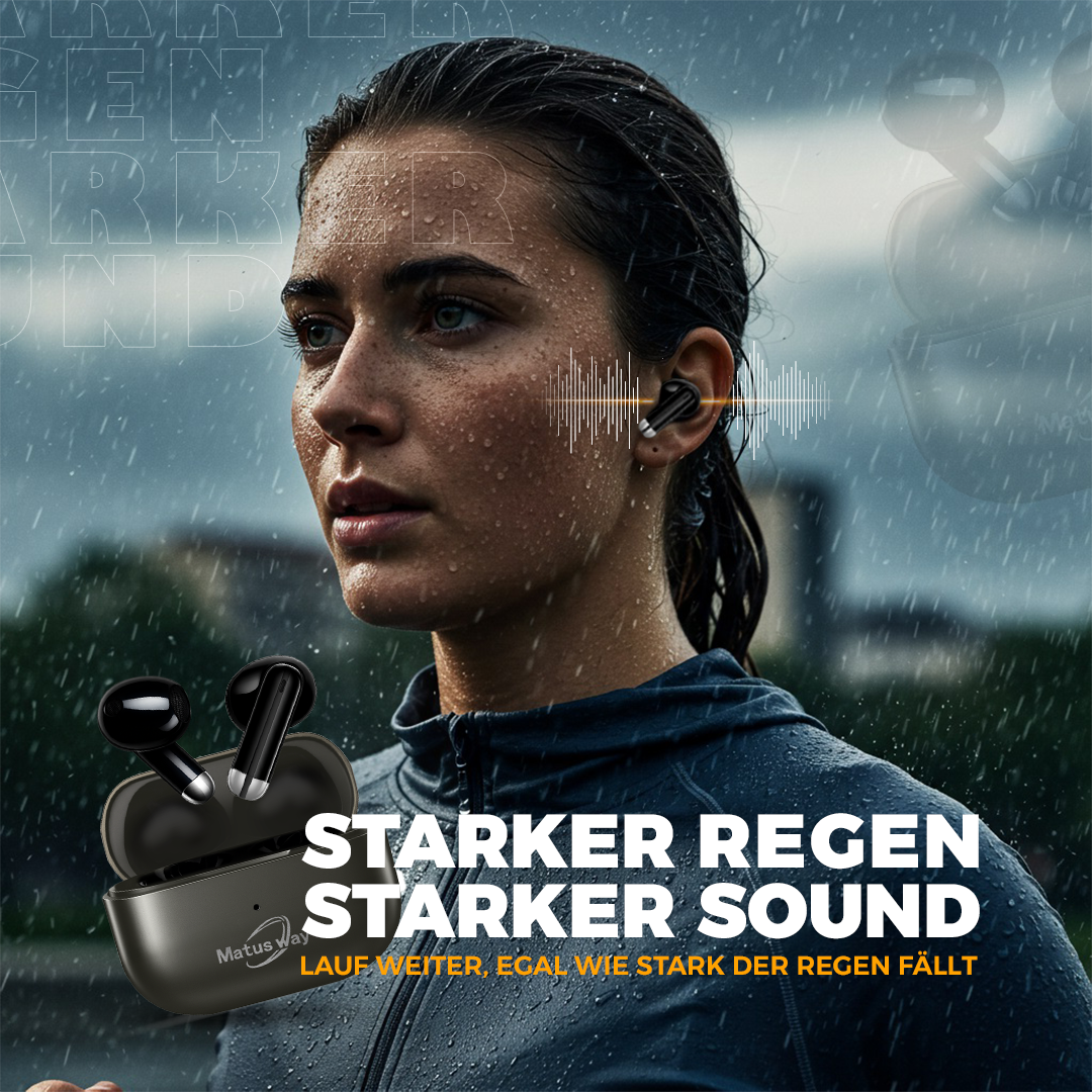 Kabellose In-Ear-Kopfhörer mit Ladecase für längere Nutzung