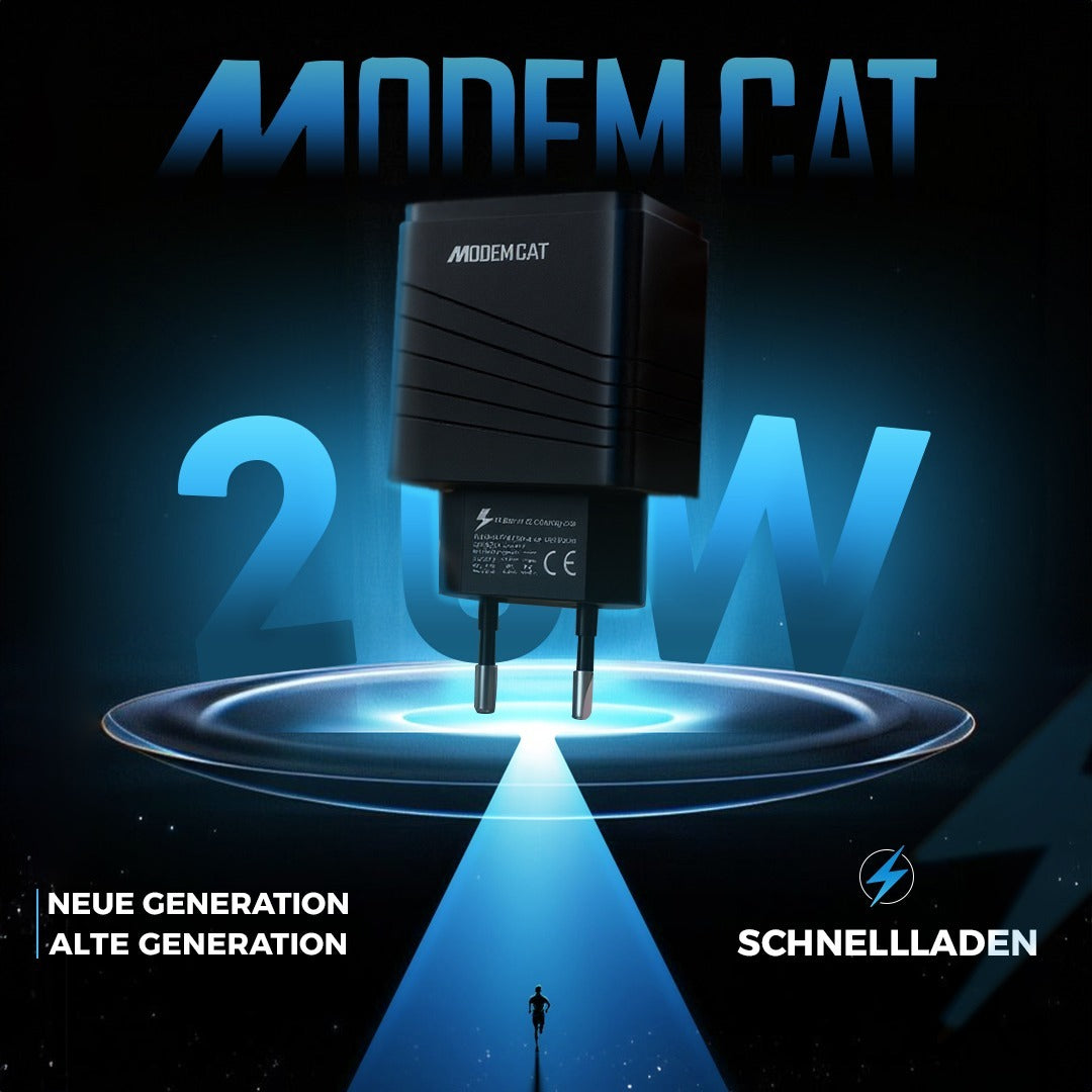 20W Schnellladegerät kompatibel mit iPhone bis Modell 14 – mit Lightning Kabel