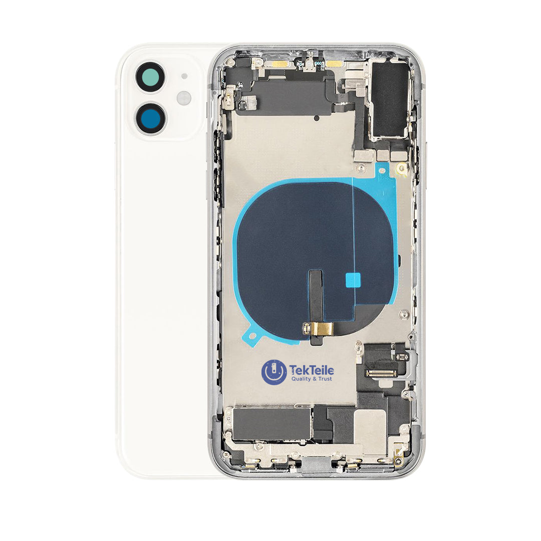 Rückgehäuse kompatibel mit iPhone 11 mit Kamerarahmen – Ersatzteil, in 4 Farben