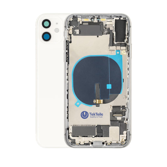 Rückgehäuse kompatibel mit iPhone 11 mit Kamerarahmen – Ersatzteil, in 4 Farben